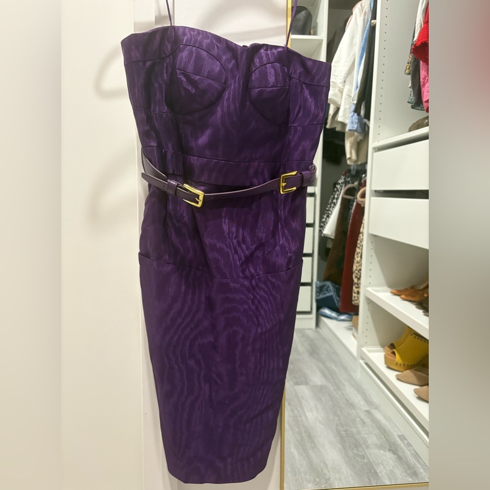 Ali Ro Vibrant Purple Strapless Dress